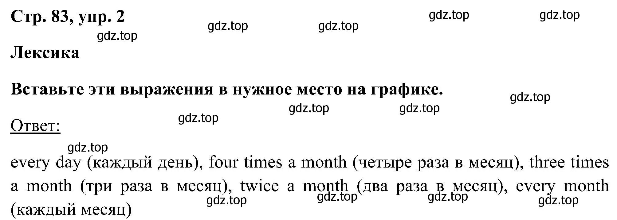 Решение номер 2 (страница 83) гдз по английскому языку 5 класс Комарова, Ларионова, рабочая тетрадь