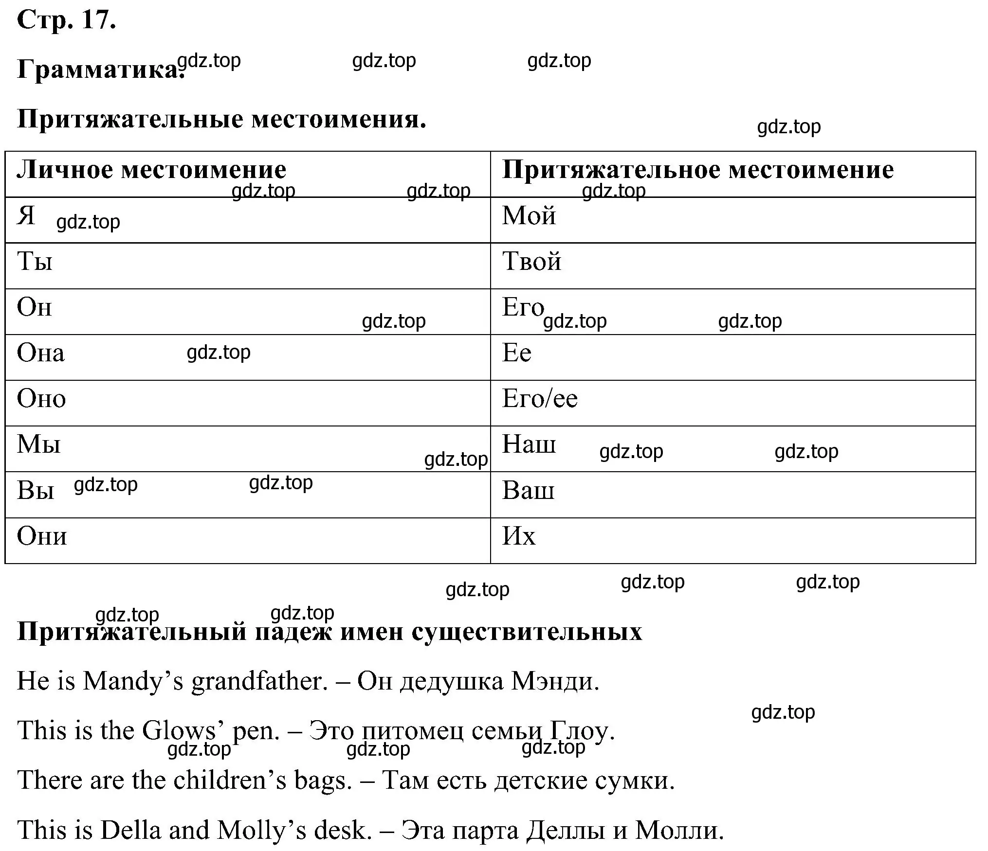 Решение  Grammar (страница 17) гдз по английскому языку 5 класс Комарова, Ларионова, учебник