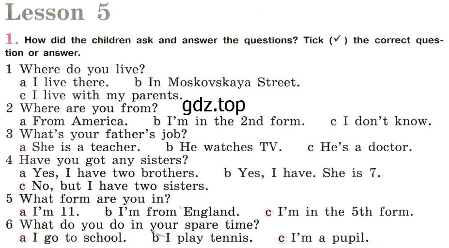 Условие номер 1 (страница 10) гдз по английскому языку 5 класс Кузовлев, Лапа, рабочая тетрадь