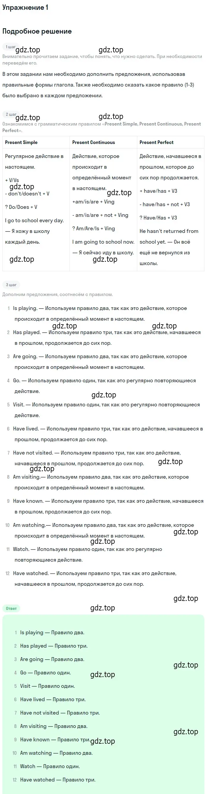 Решение номер 1 (страница 52) гдз по английскому языку 5 класс Кузовлев, Лапа, рабочая тетрадь