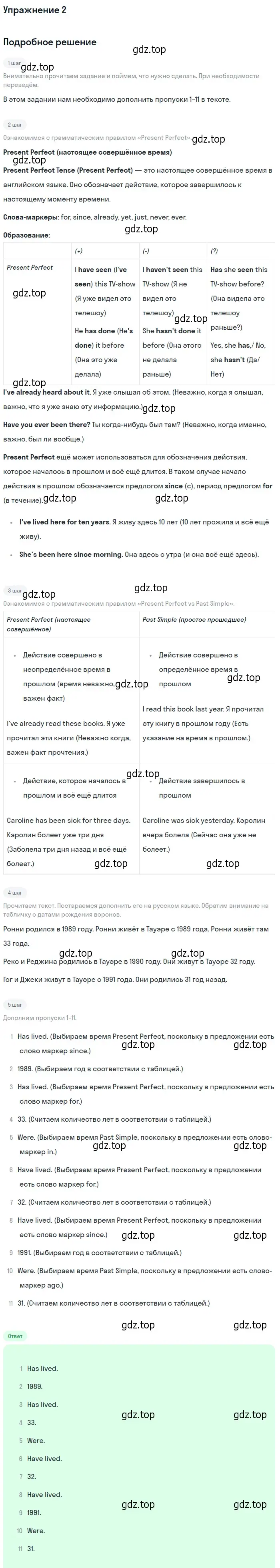 Решение номер 2 (страница 108) гдз по английскому языку 5 класс Кузовлев, Лапа, рабочая тетрадь