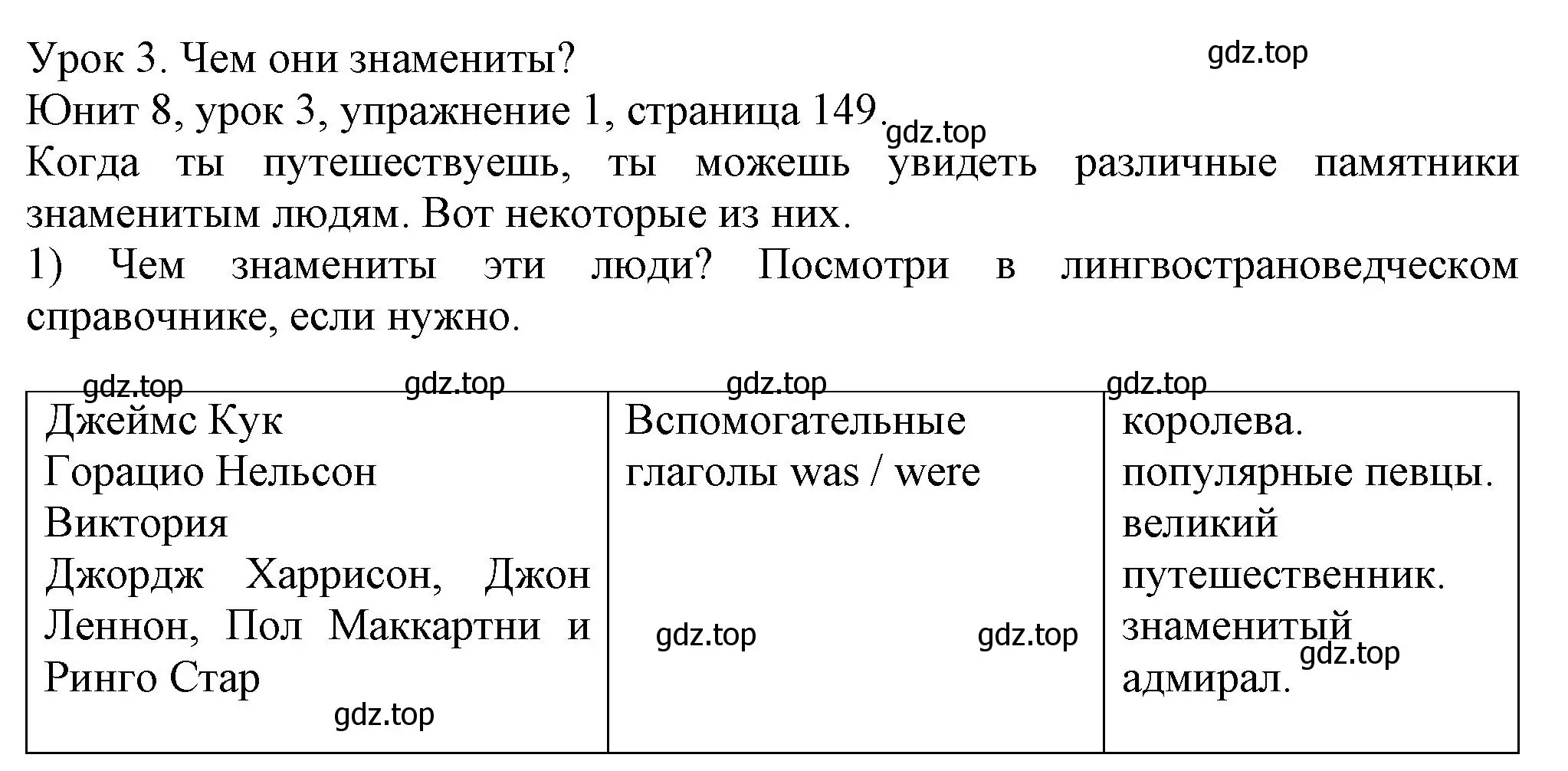 Решение номер 1 (страница 149) гдз по английскому языку 5 класс Кузовлев, Лапа, учебник