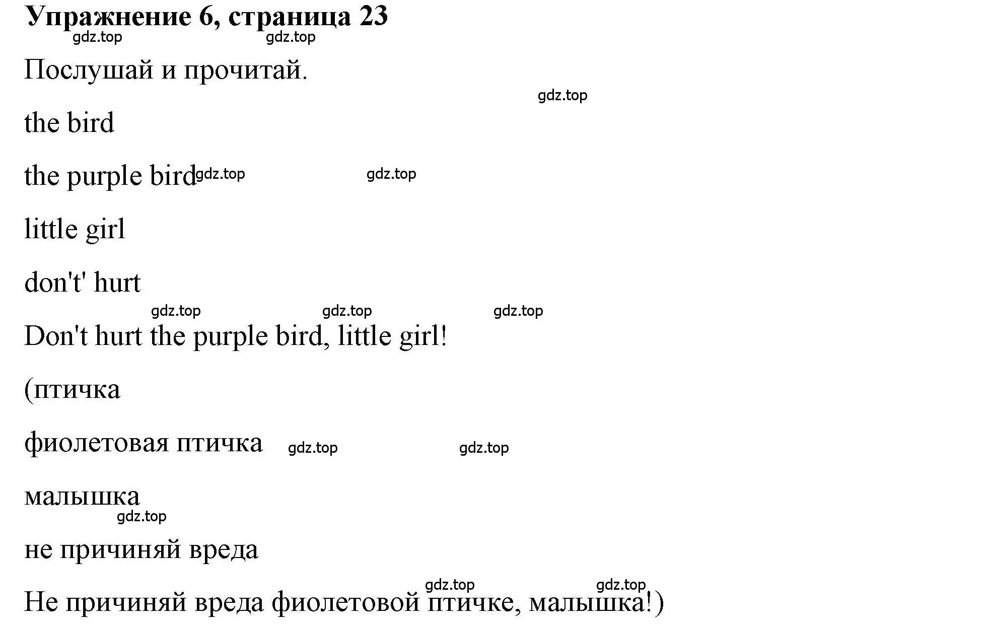 Решение номер 6 (страница 23) гдз по английскому языку 5 класс Маневич, Полякова, учебник