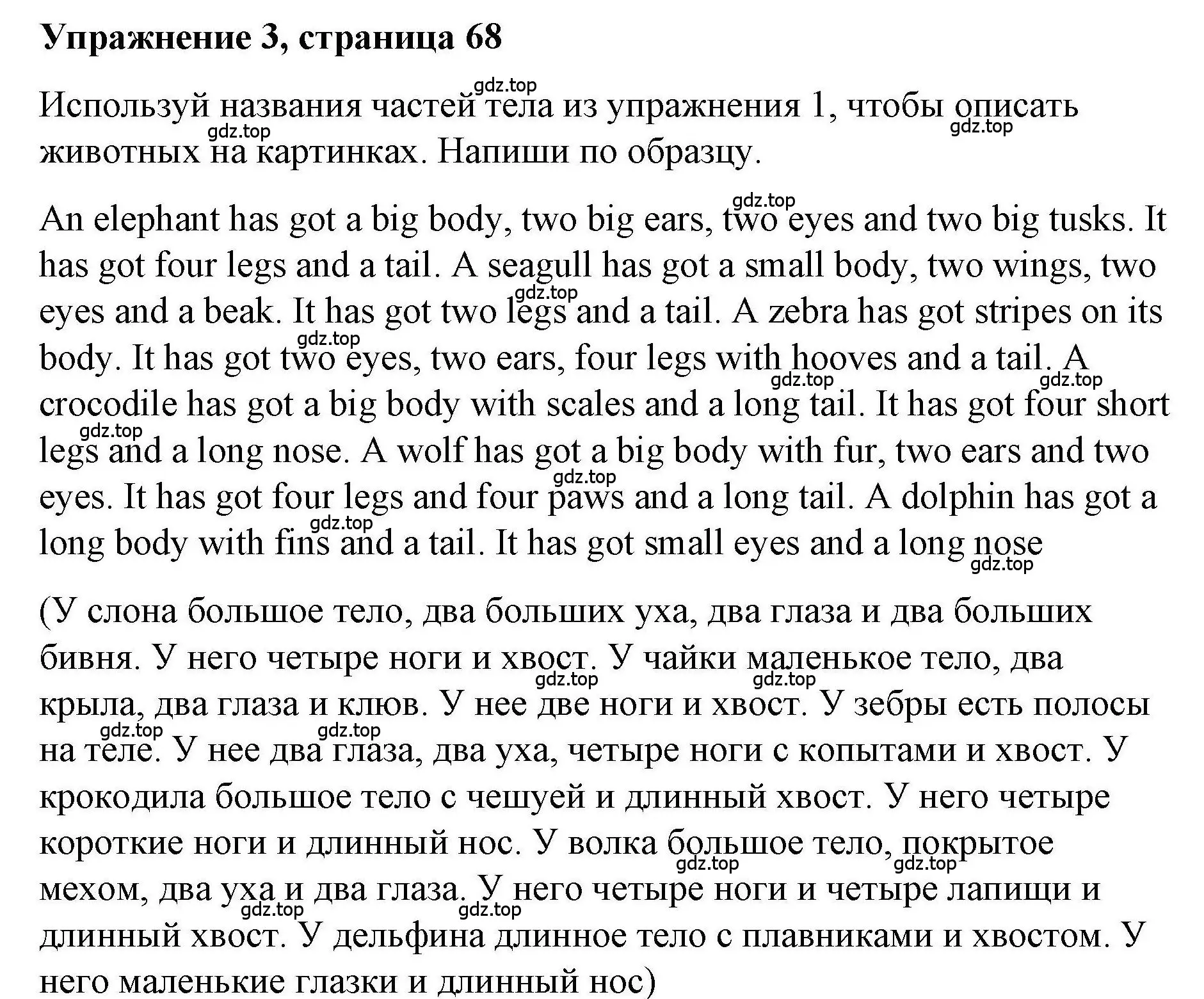 Решение номер 3 (страница 68) гдз по английскому языку 5 класс Маневич, Полякова, учебник