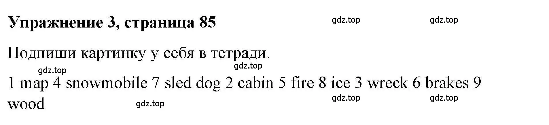 Решение номер 3 (страница 85) гдз по английскому языку 5 класс Маневич, Полякова, учебник