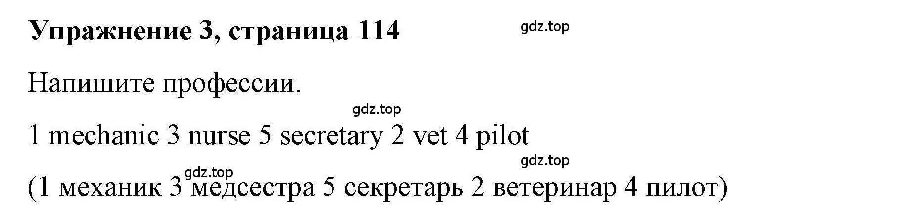 Решение номер 3 (страница 114) гдз по английскому языку 5 класс Маневич, Полякова, учебник