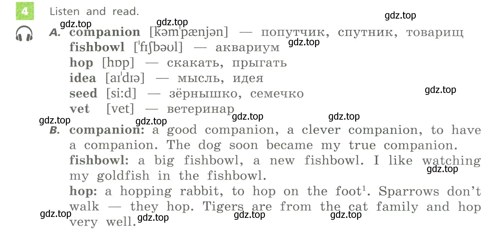 Условие номер 4 (страница 10) гдз по английскому языку 5 класс Афанасьева, Михеева, учебник 2 часть