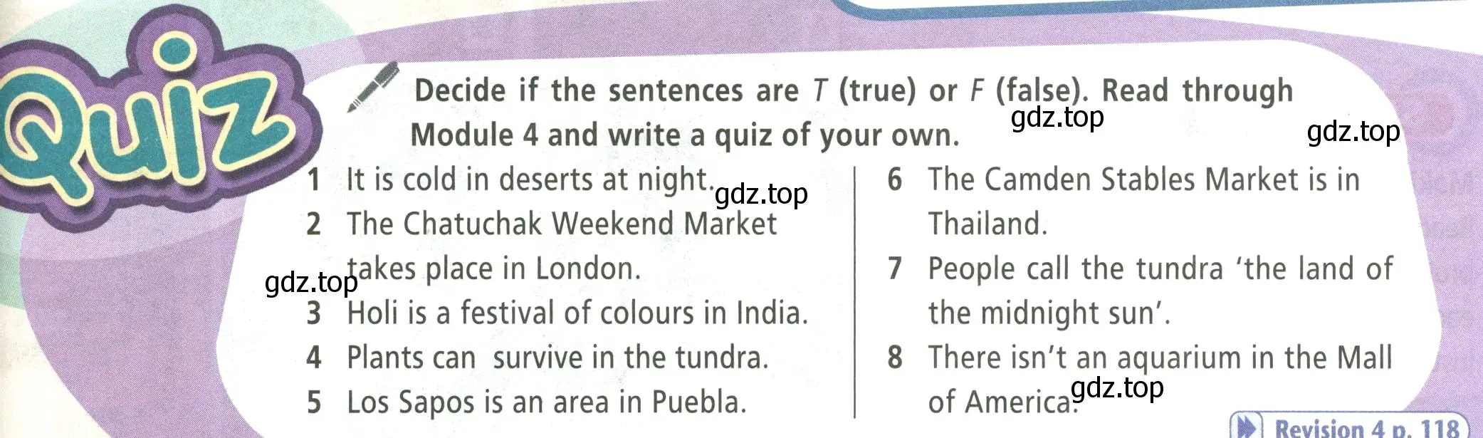 Условие номер Quiz (страница 75) гдз по английскому языку 5 класс Баранова, Дули, учебник