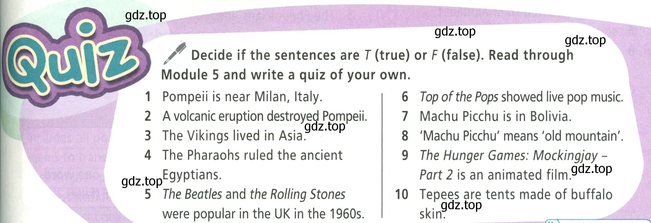 Условие номер Quiz (страница 93) гдз по английскому языку 5 класс Баранова, Дули, учебник