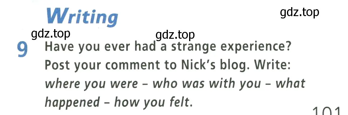 Условие номер 9 (страница 101) гдз по английскому языку 5 класс Баранова, Дули, учебник