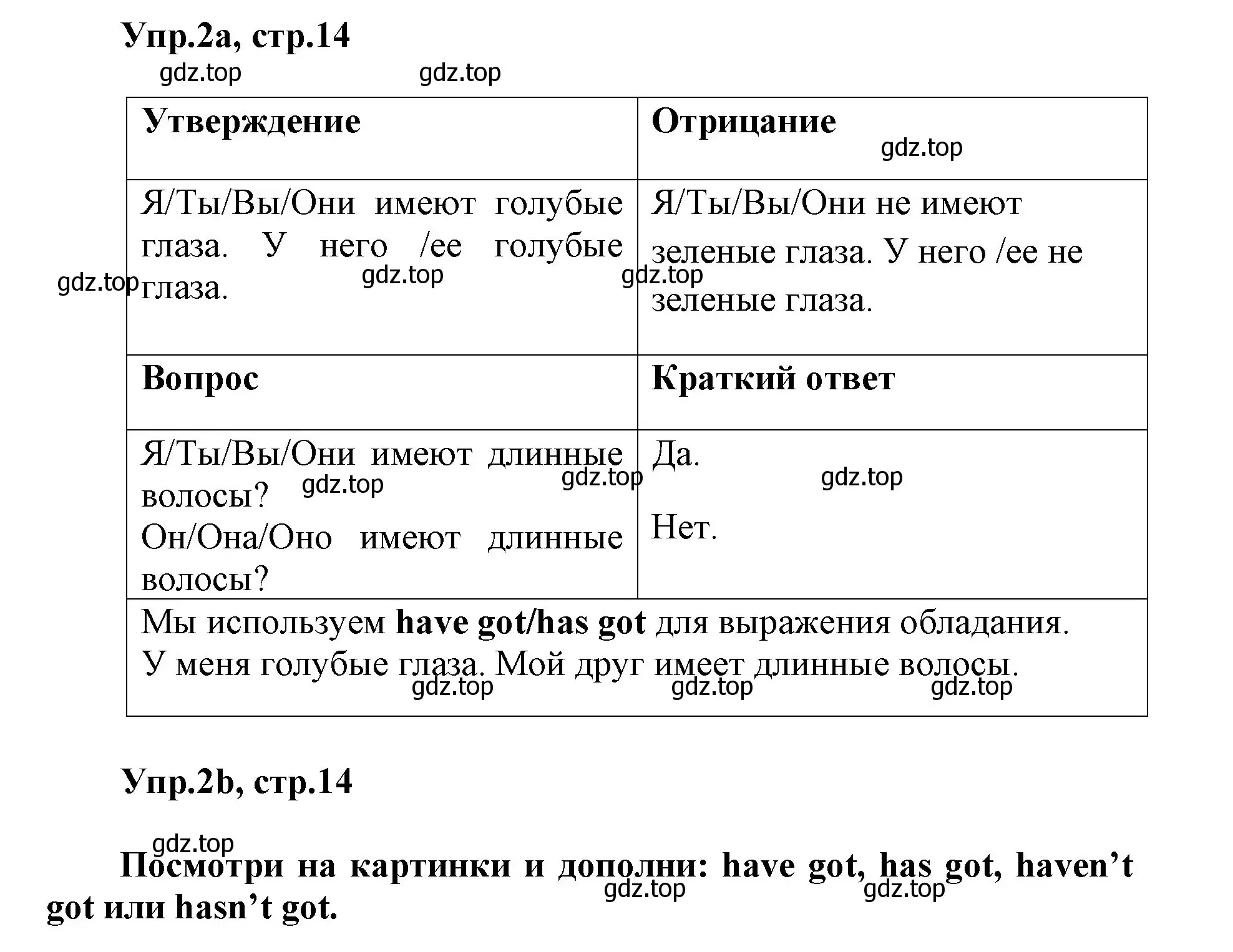 Решение номер 2 (страница 14) гдз по английскому языку 5 класс Баранова, Дули, учебник