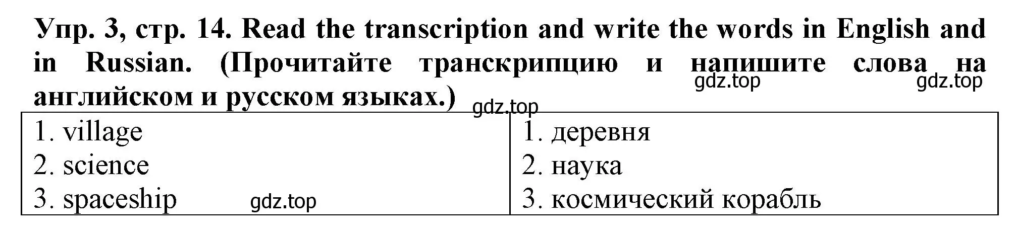 Решение номер 3 (страница 14) гдз по английскому языку 5 класс Терентьева, контрольные задания