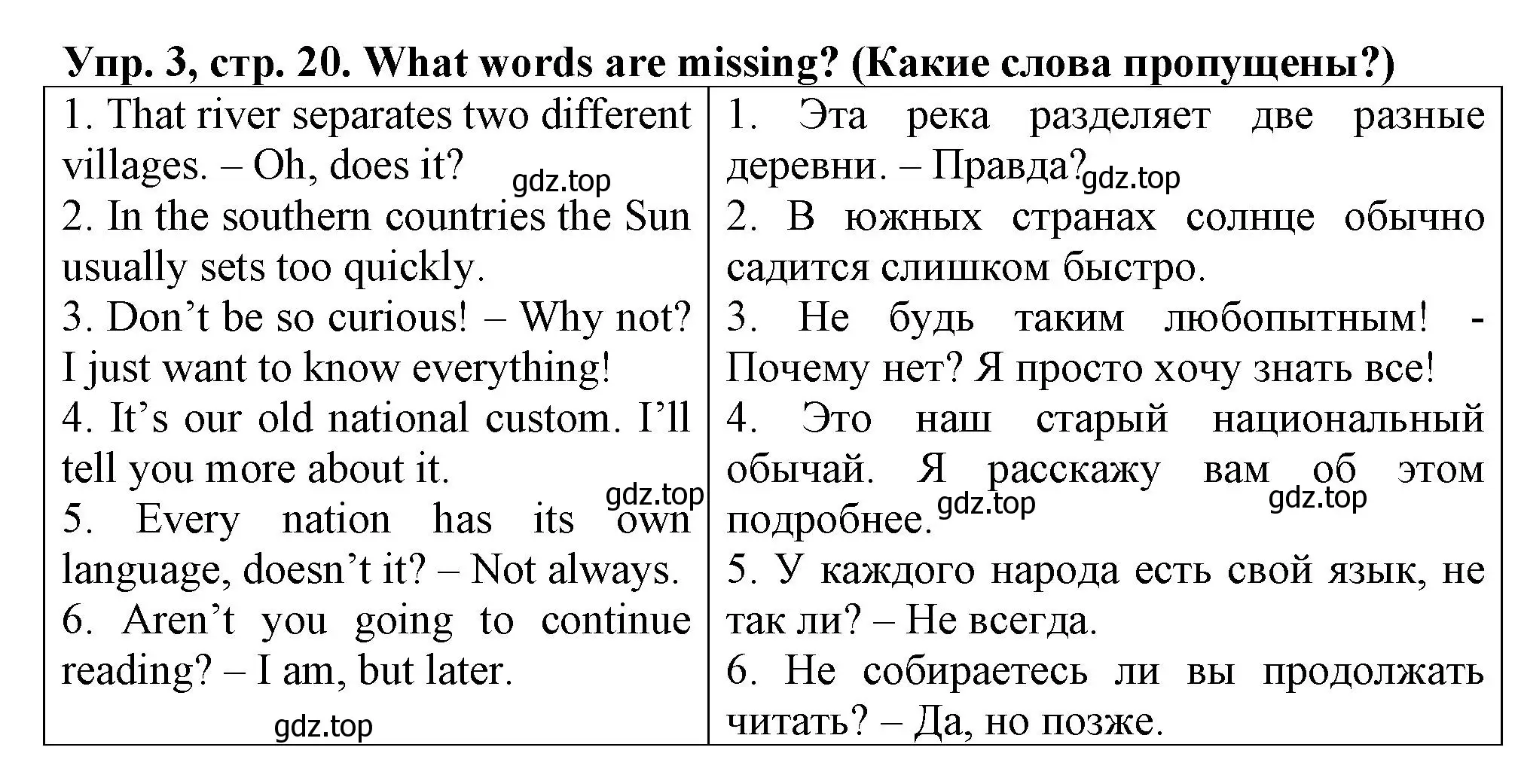 Решение номер 3 (страница 20) гдз по английскому языку 5 класс Терентьева, контрольные задания