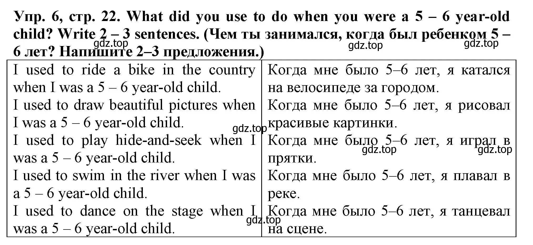 Решение номер 6 (страница 22) гдз по английскому языку 5 класс Терентьева, контрольные задания