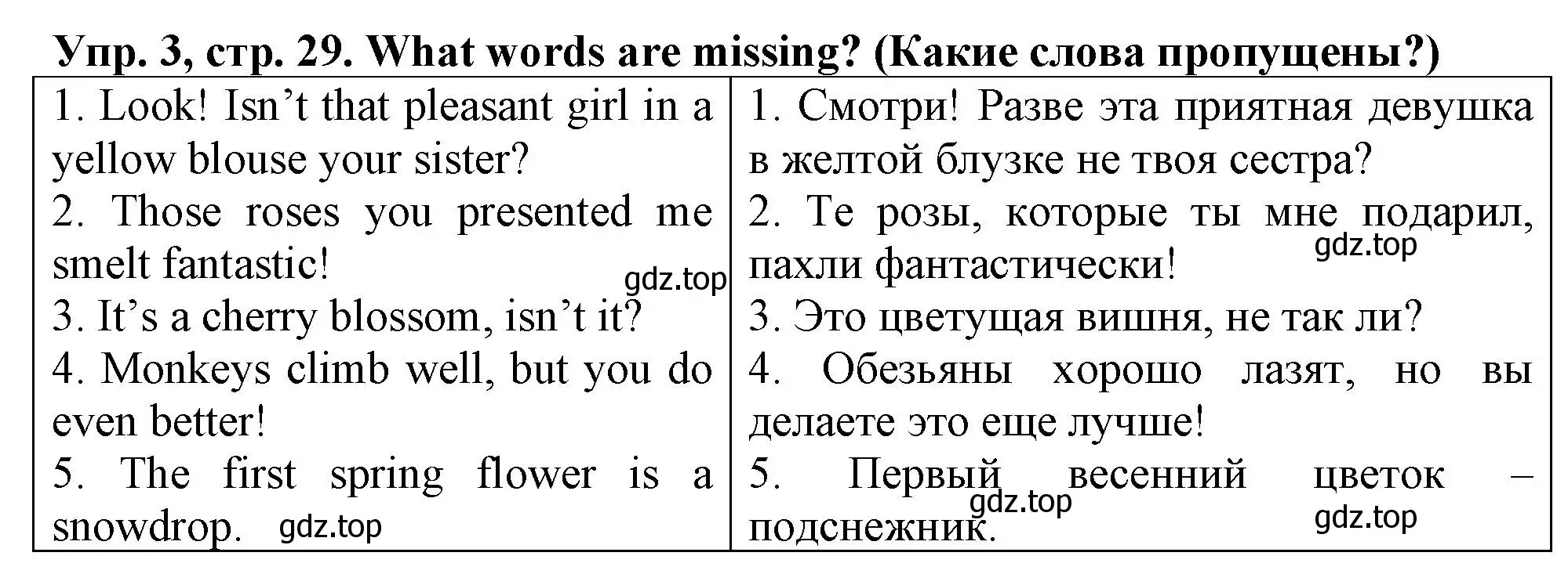 Решение номер 3 (страница 29) гдз по английскому языку 5 класс Терентьева, контрольные задания