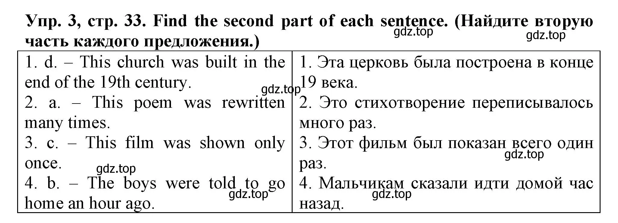 Решение номер 3 (страница 33) гдз по английскому языку 5 класс Терентьева, контрольные задания