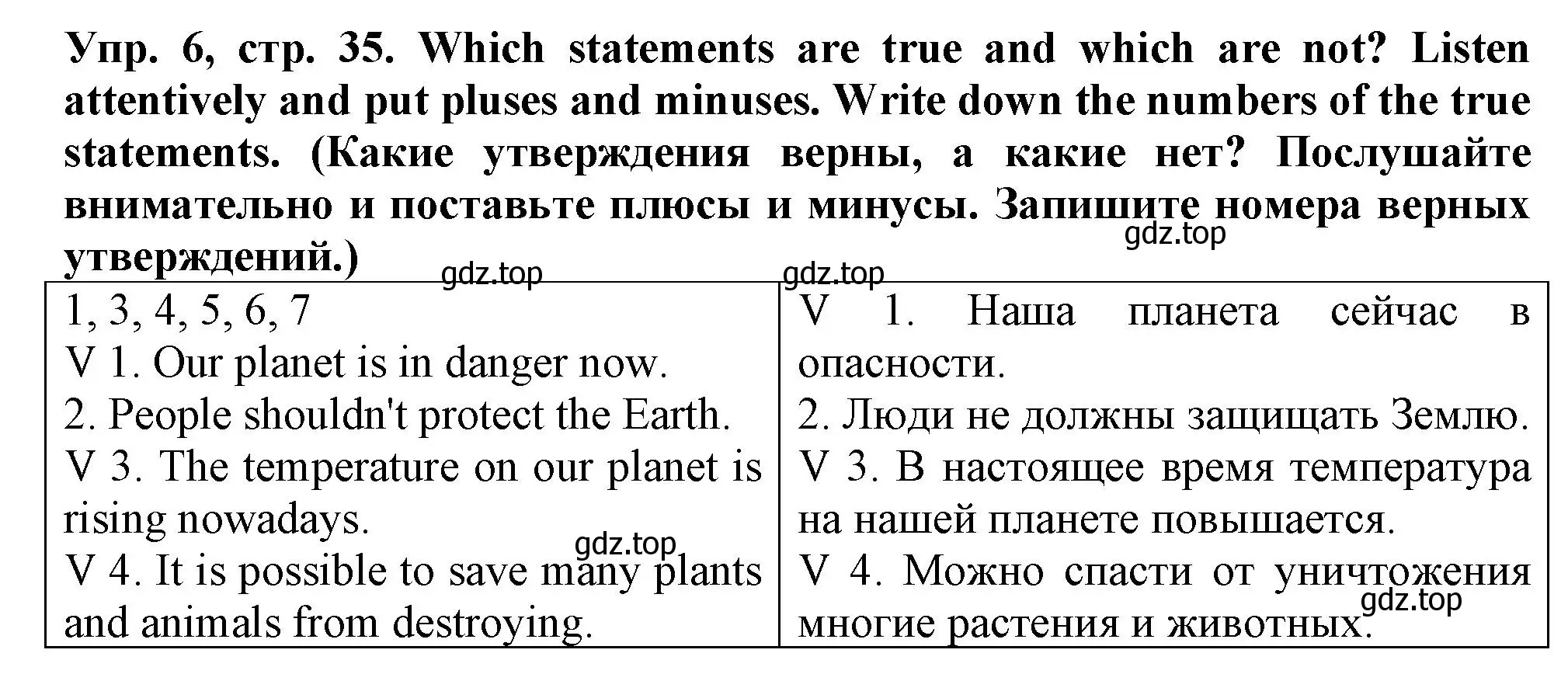 Решение номер 6 (страница 35) гдз по английскому языку 5 класс Терентьева, контрольные задания