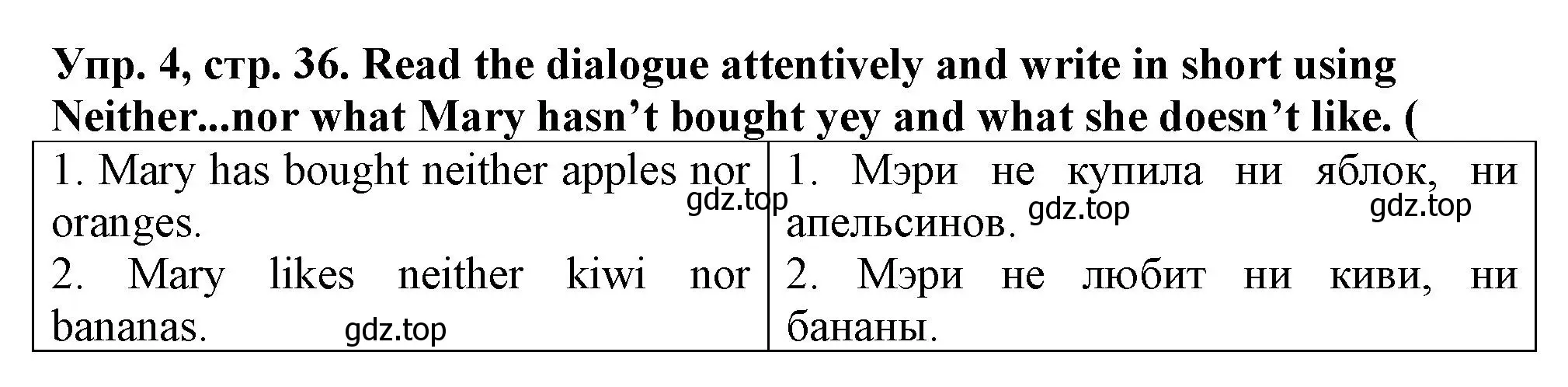 Решение номер 4 (страница 36) гдз по английскому языку 5 класс Терентьева, контрольные задания