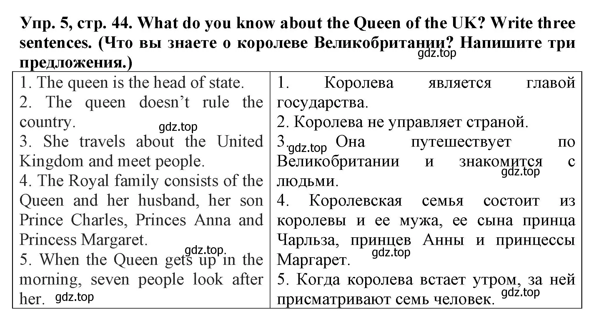 Решение номер 5 (страница 44) гдз по английскому языку 5 класс Терентьева, контрольные задания