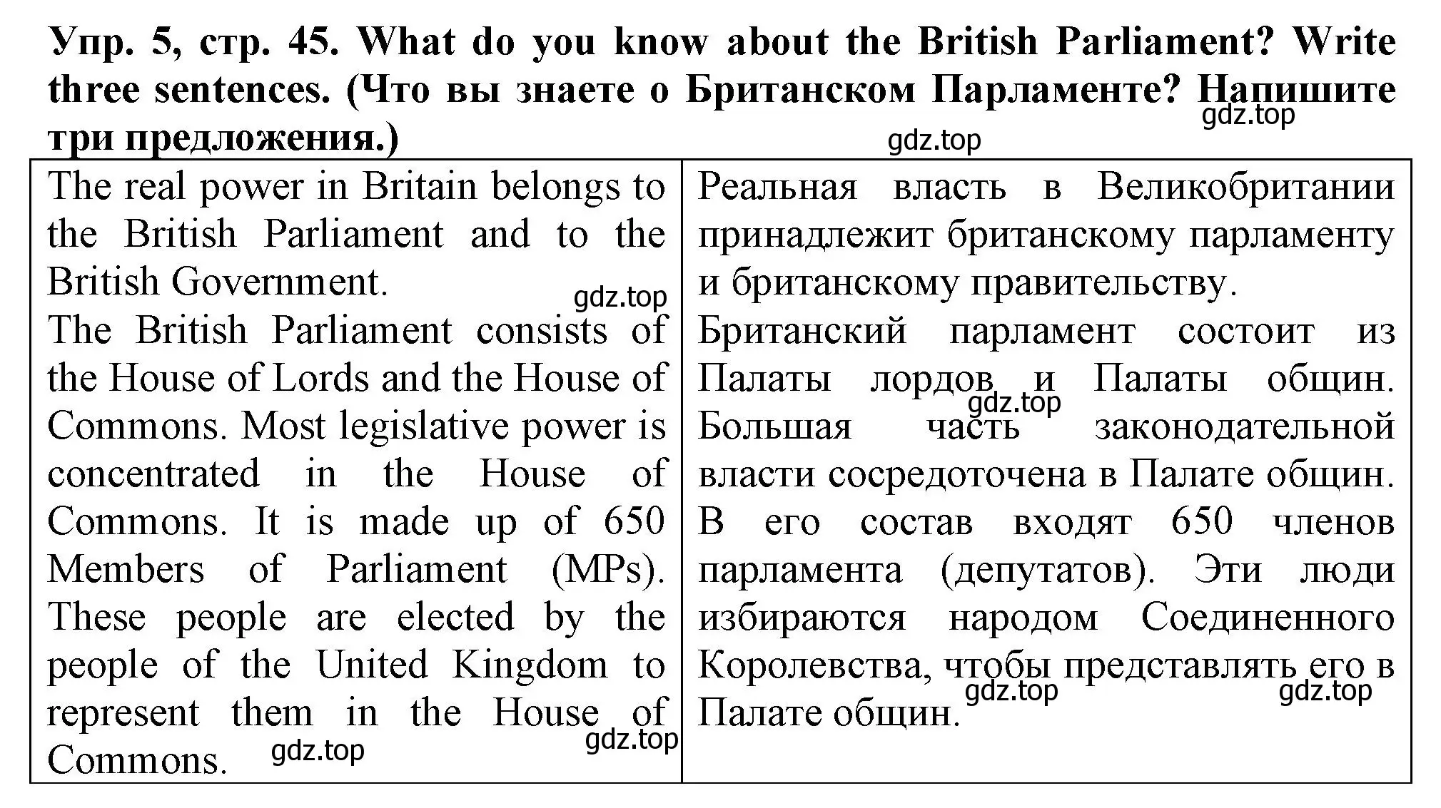 Решение номер 5 (страница 45) гдз по английскому языку 5 класс Терентьева, контрольные задания