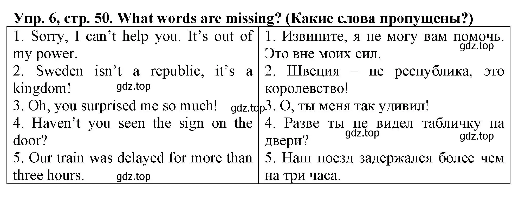 Решение номер 6 (страница 50) гдз по английскому языку 5 класс Терентьева, контрольные задания