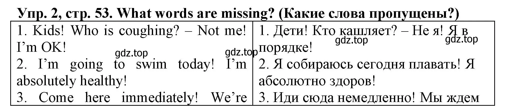 Решение номер 2 (страница 53) гдз по английскому языку 5 класс Терентьева, контрольные задания