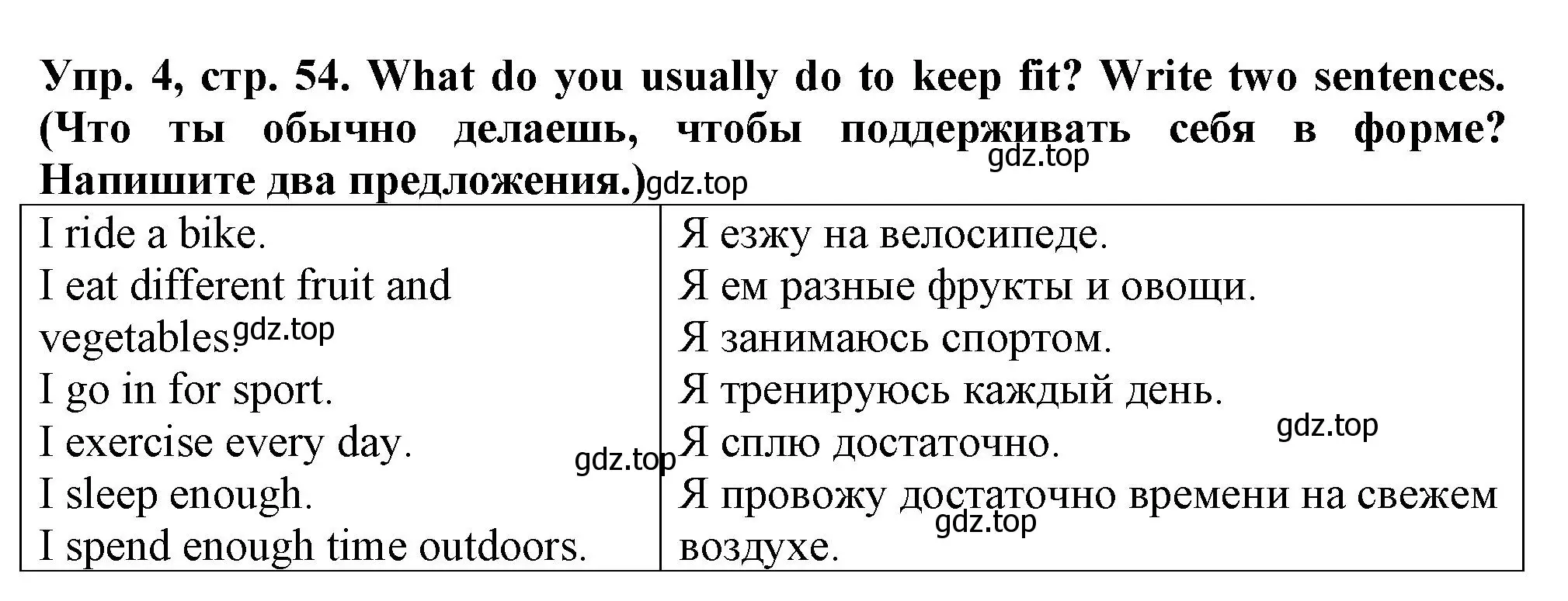 Решение номер 4 (страница 54) гдз по английскому языку 5 класс Терентьева, контрольные задания