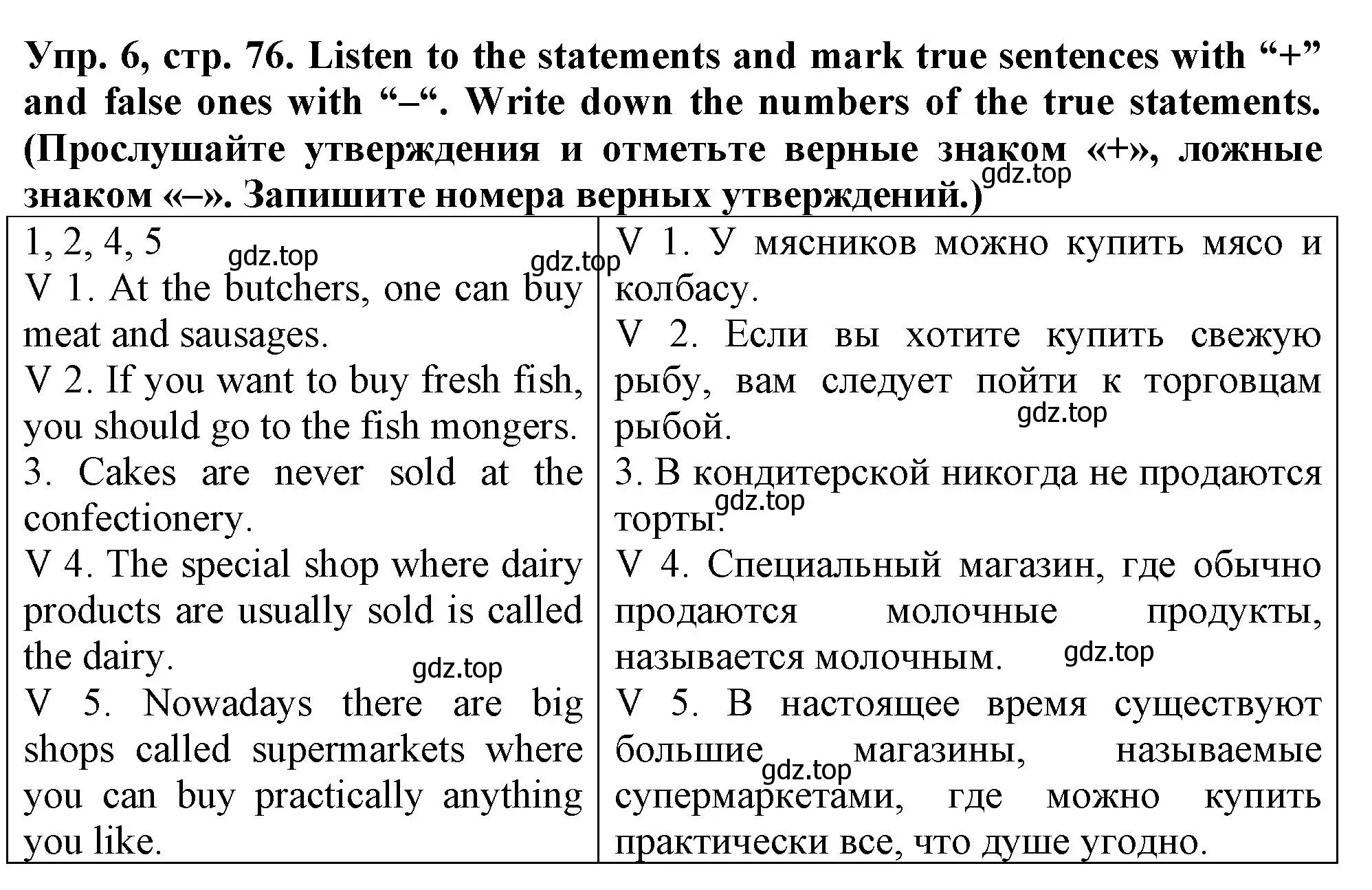 Решение номер 6 (страница 76) гдз по английскому языку 5 класс Терентьева, контрольные задания