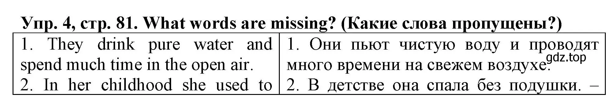 Решение номер 4 (страница 81) гдз по английскому языку 5 класс Терентьева, контрольные задания