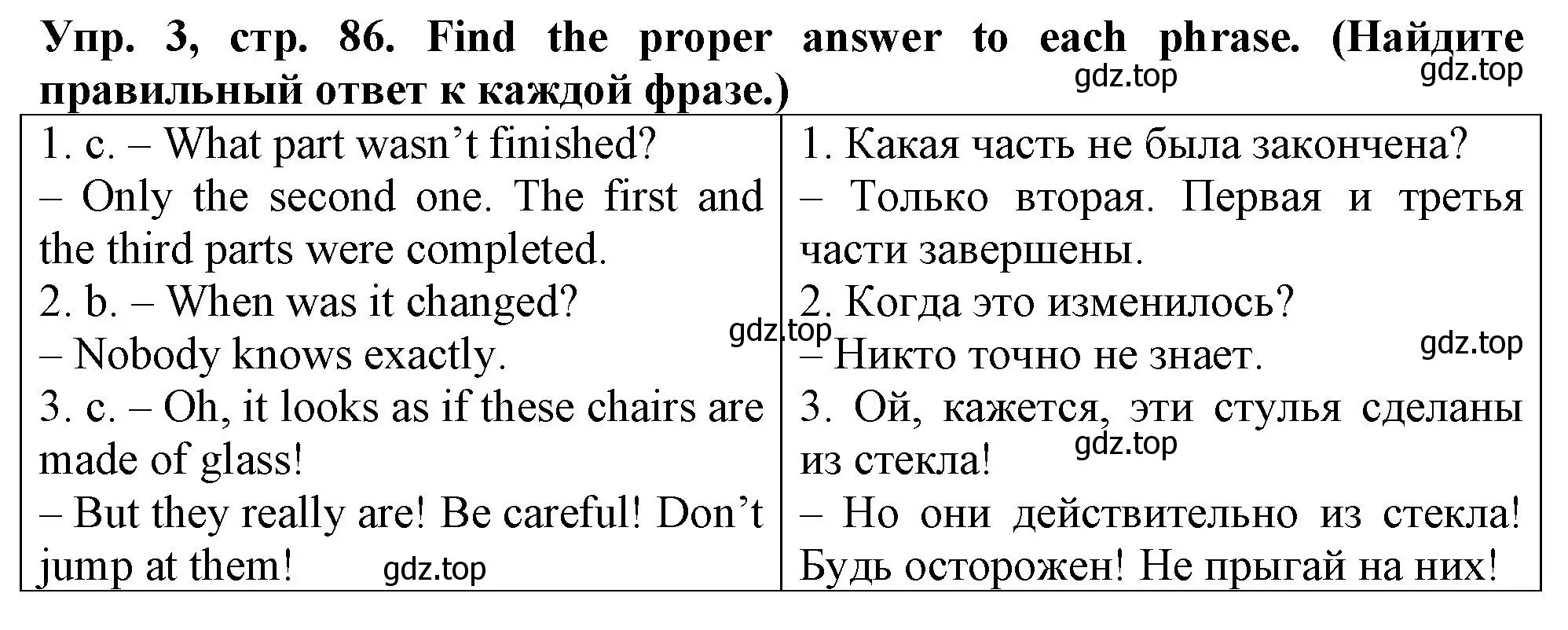 Решение номер 3 (страница 86) гдз по английскому языку 5 класс Терентьева, контрольные задания