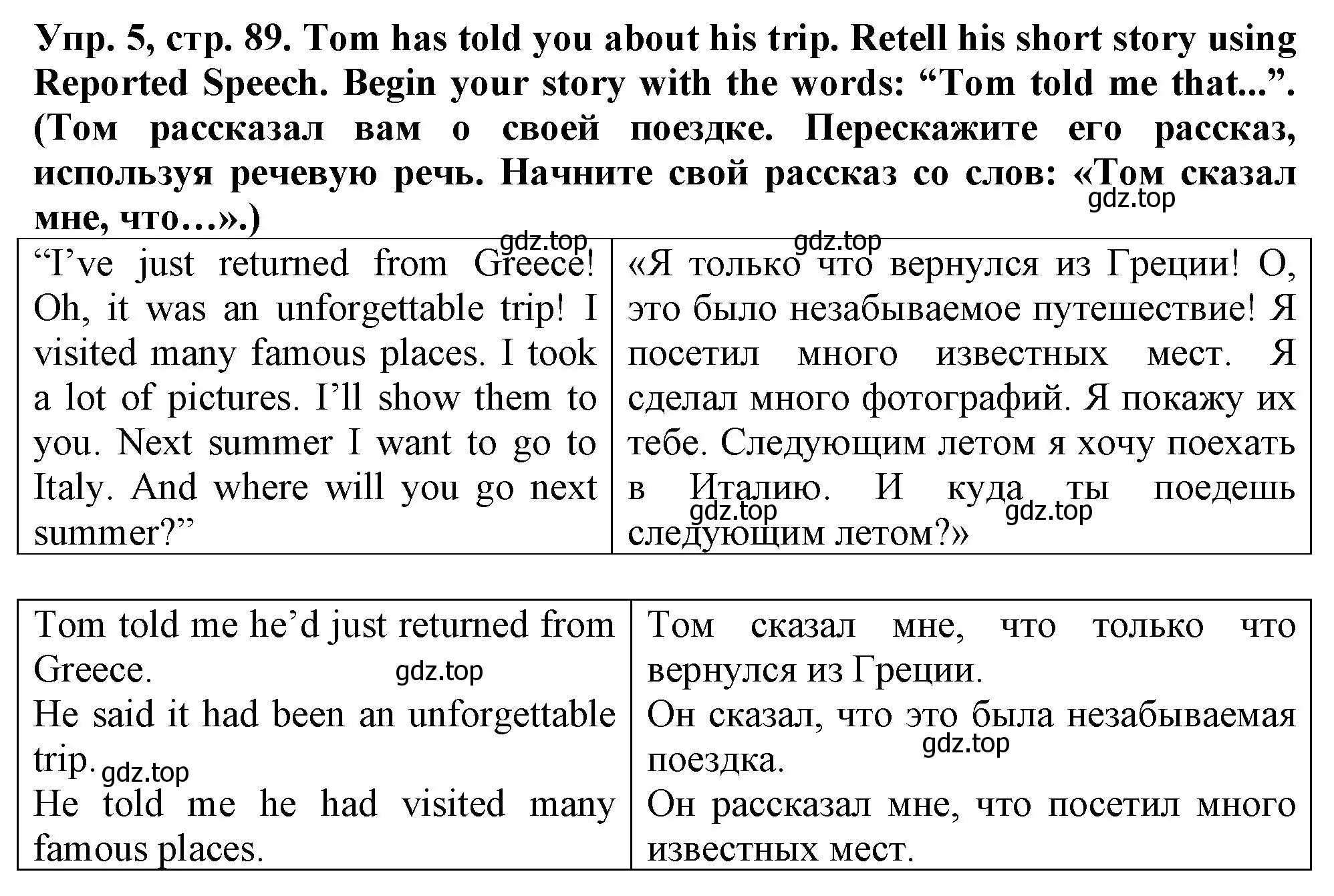 Решение номер 5 (страница 89) гдз по английскому языку 5 класс Терентьева, контрольные задания