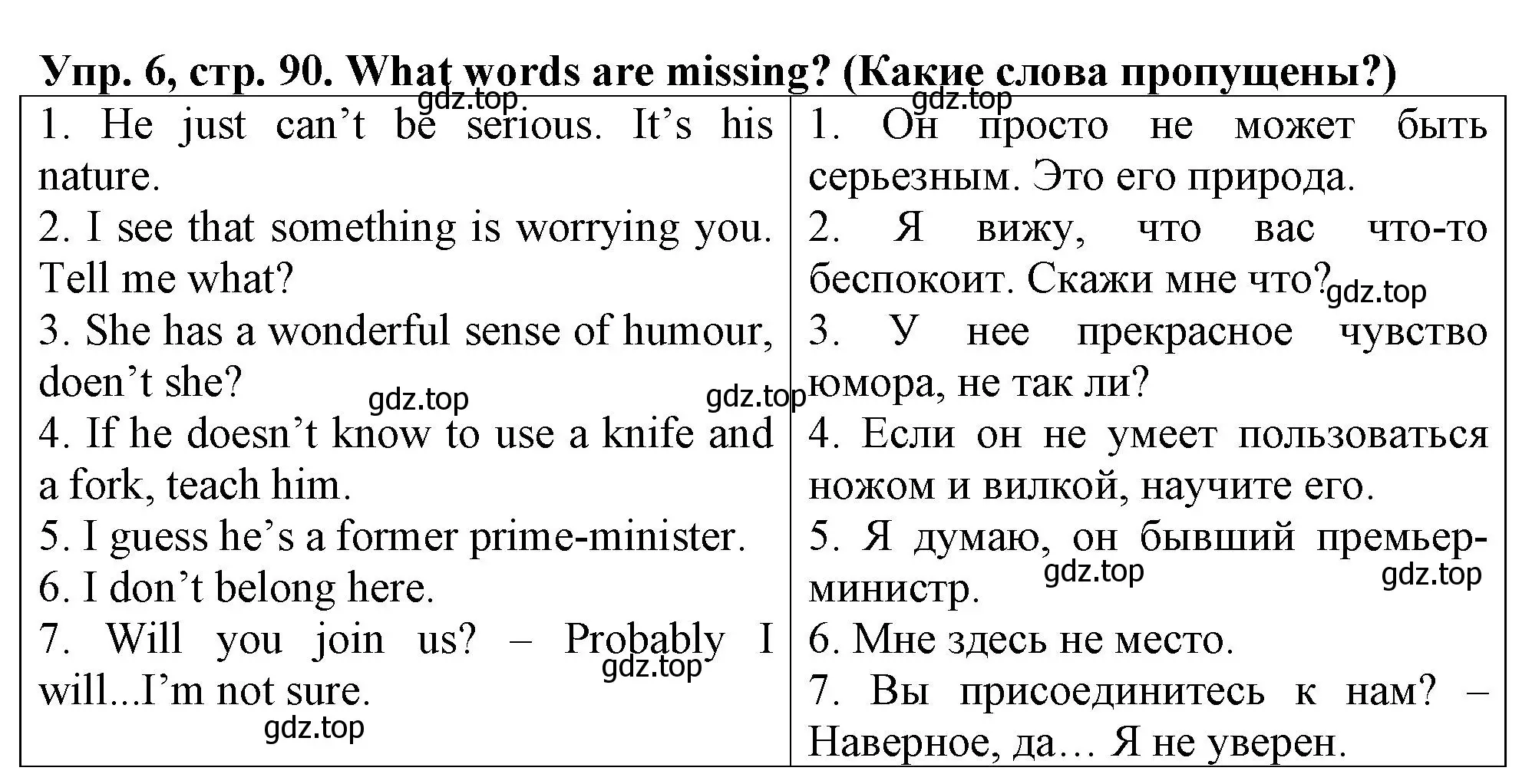 Решение номер 6 (страница 90) гдз по английскому языку 5 класс Терентьева, контрольные задания