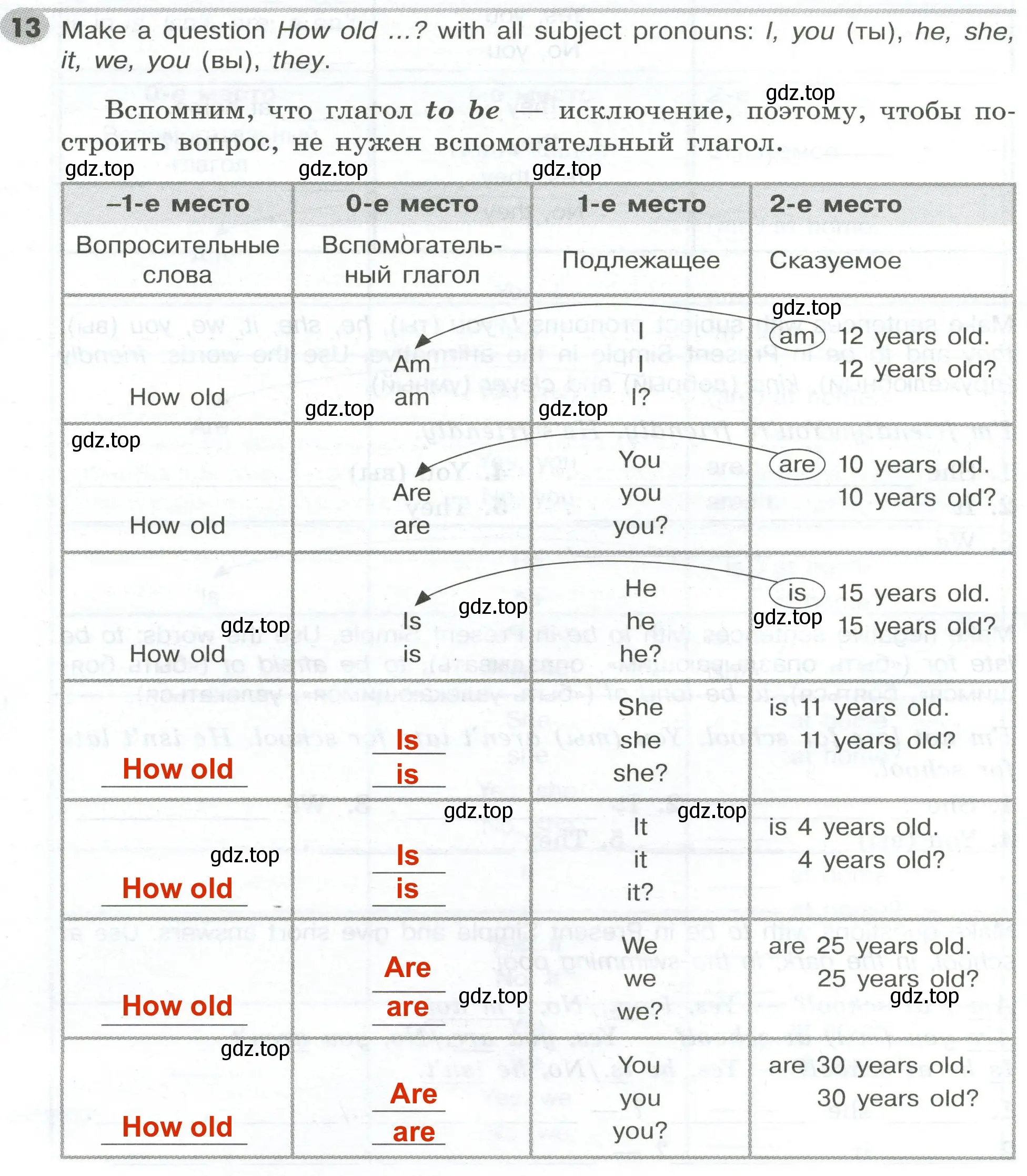 Решение 2. номер 13 (страница 18) гдз по английскому языку 5 класс Тимофеева, грамматический тренажёр