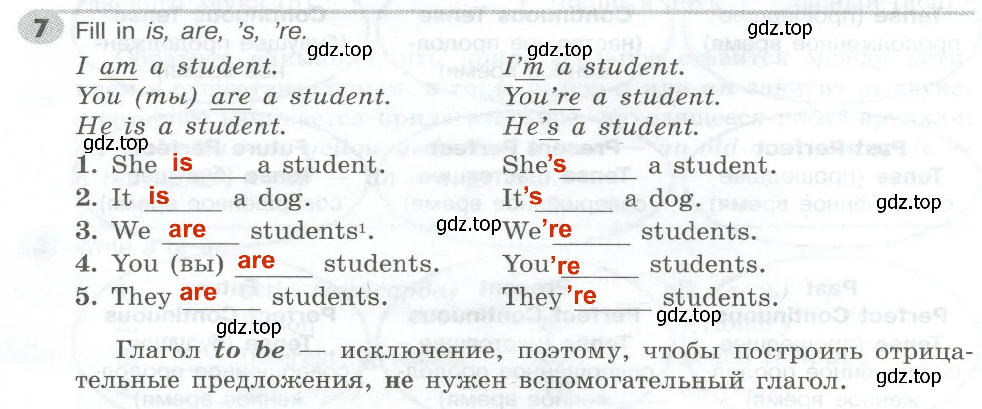 Решение 2. номер 7 (страница 14) гдз по английскому языку 5 класс Тимофеева, грамматический тренажёр