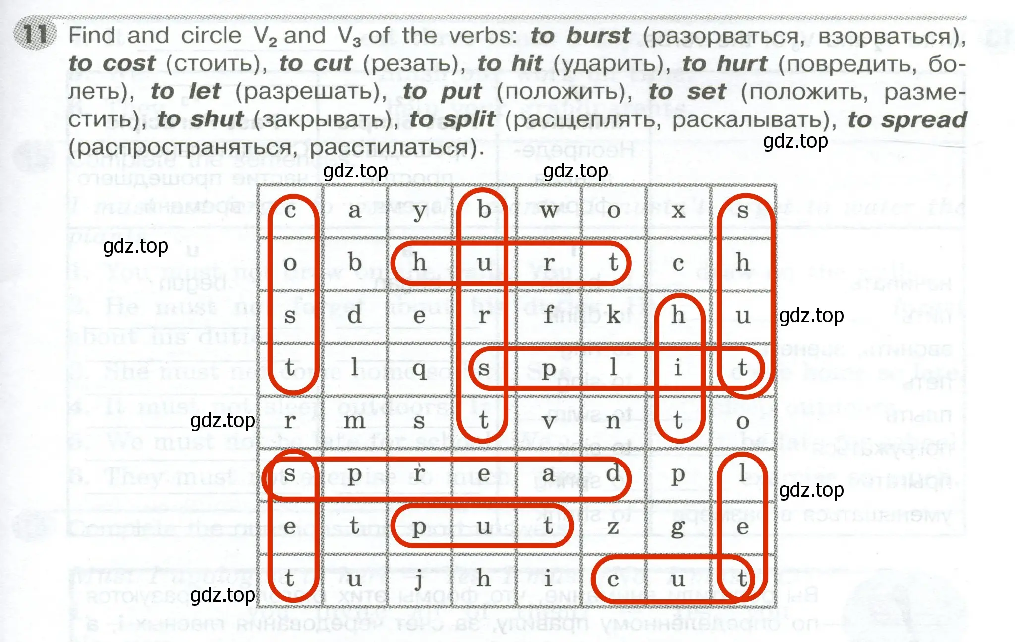 Решение 2. номер 11 (страница 109) гдз по английскому языку 5 класс Тимофеева, грамматический тренажёр