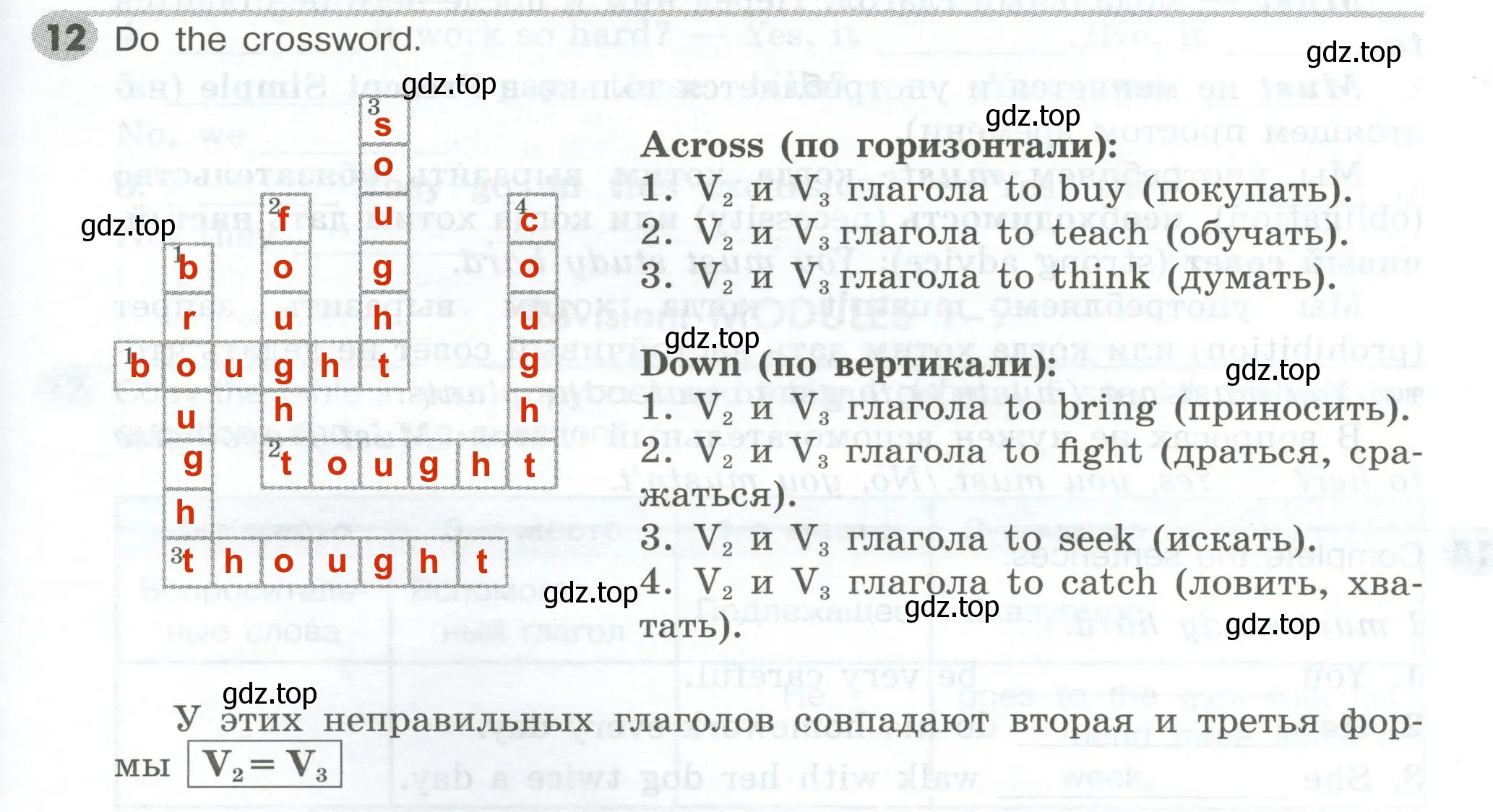 Решение 2. номер 12 (страница 109) гдз по английскому языку 5 класс Тимофеева, грамматический тренажёр