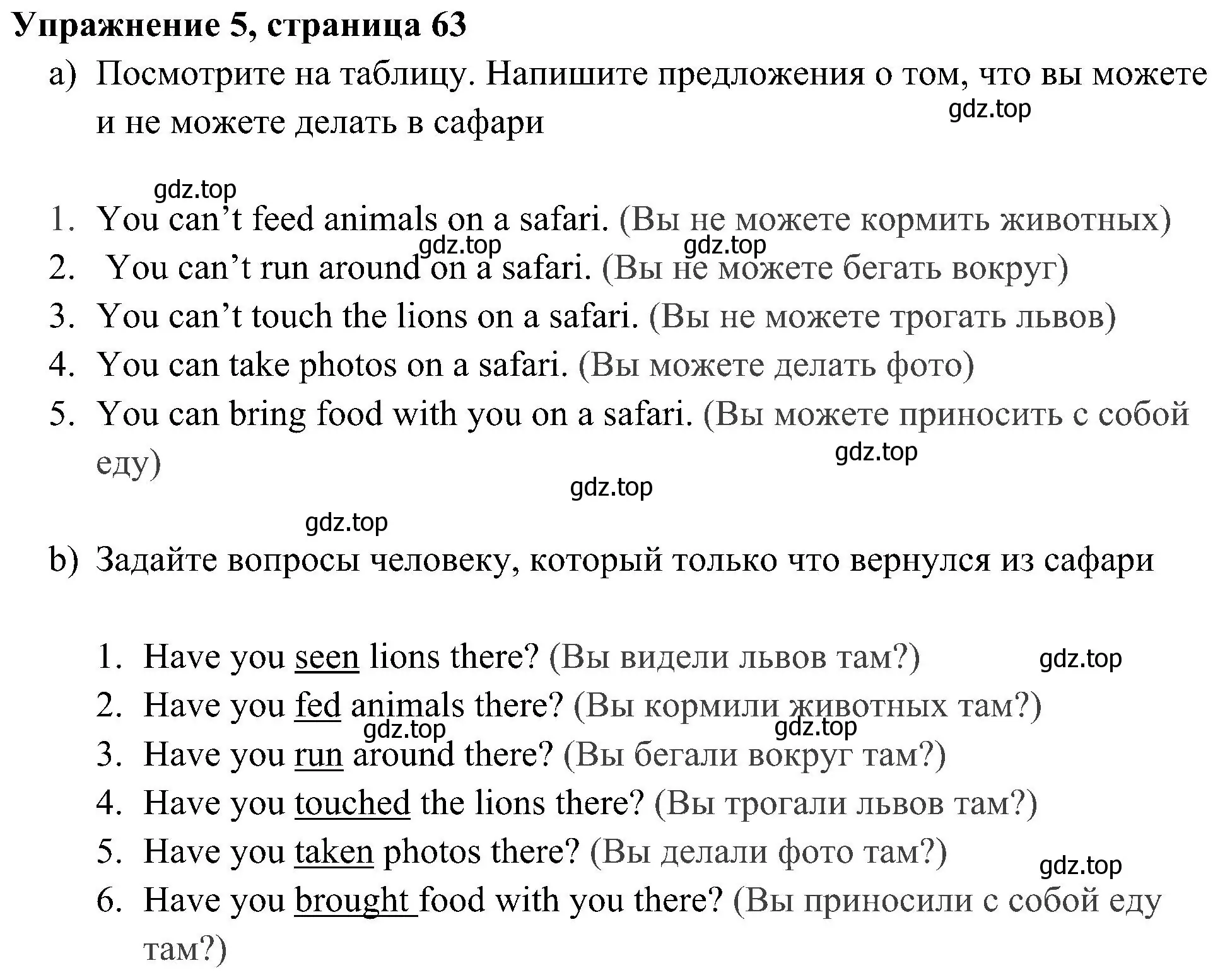 Решение 3. номер 5 (страница 63) гдз по английскому языку 5 класс Ваулина, Дули, рабочая тетрадь