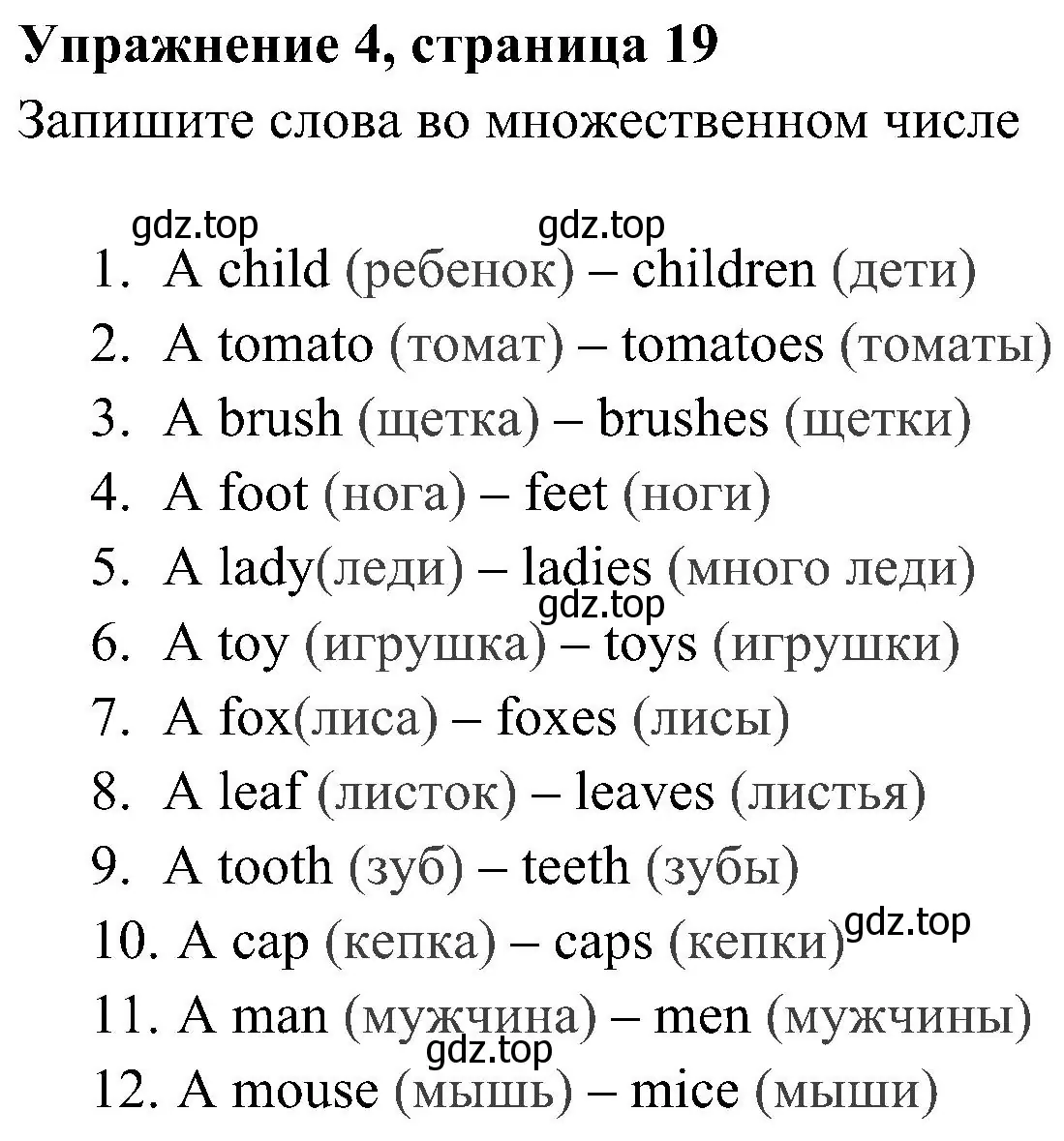 Решение 3. номер 4 (страница 19) гдз по английскому языку 5 класс Ваулина, Дули, рабочая тетрадь