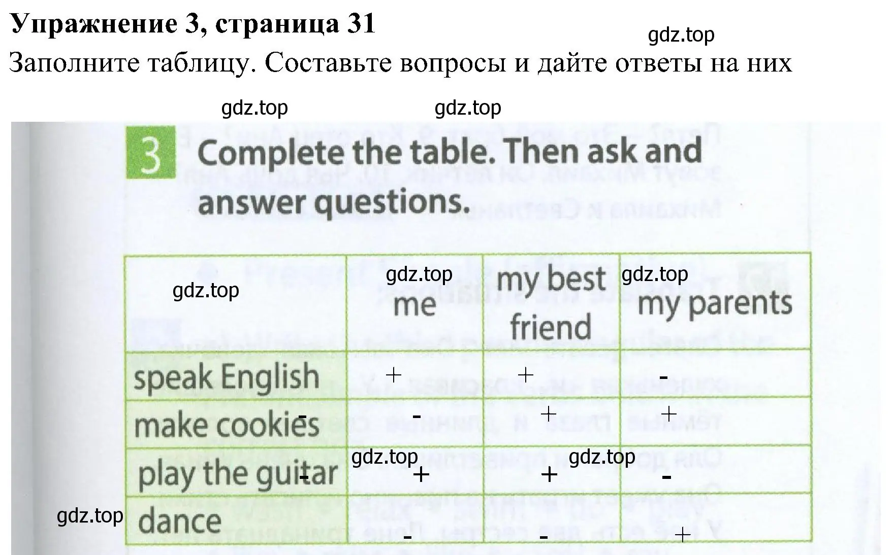 Решение 3. номер 3 (страница 31) гдз по английскому языку 5 класс Ваулина, Дули, рабочая тетрадь