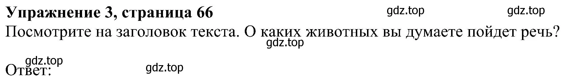 Решение номер 3 (страница 66) гдз по английскому языку 5 класс Ваулина, Дули, учебник