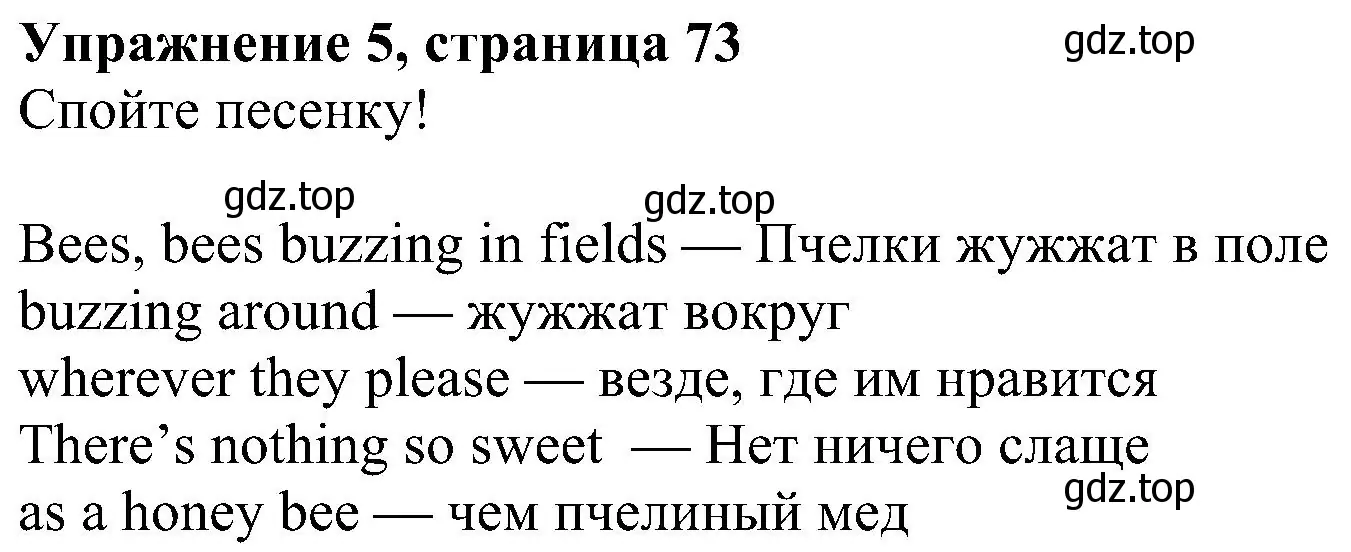 Решение номер 5 (страница 73) гдз по английскому языку 5 класс Ваулина, Дули, учебник