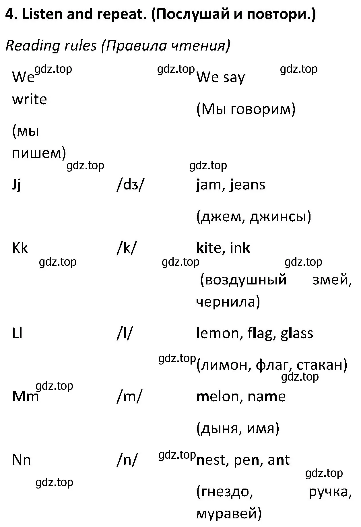 Решение 2. номер 4 (страница 15) гдз по английскому языку 5 класс Ваулина, Дули, учебник