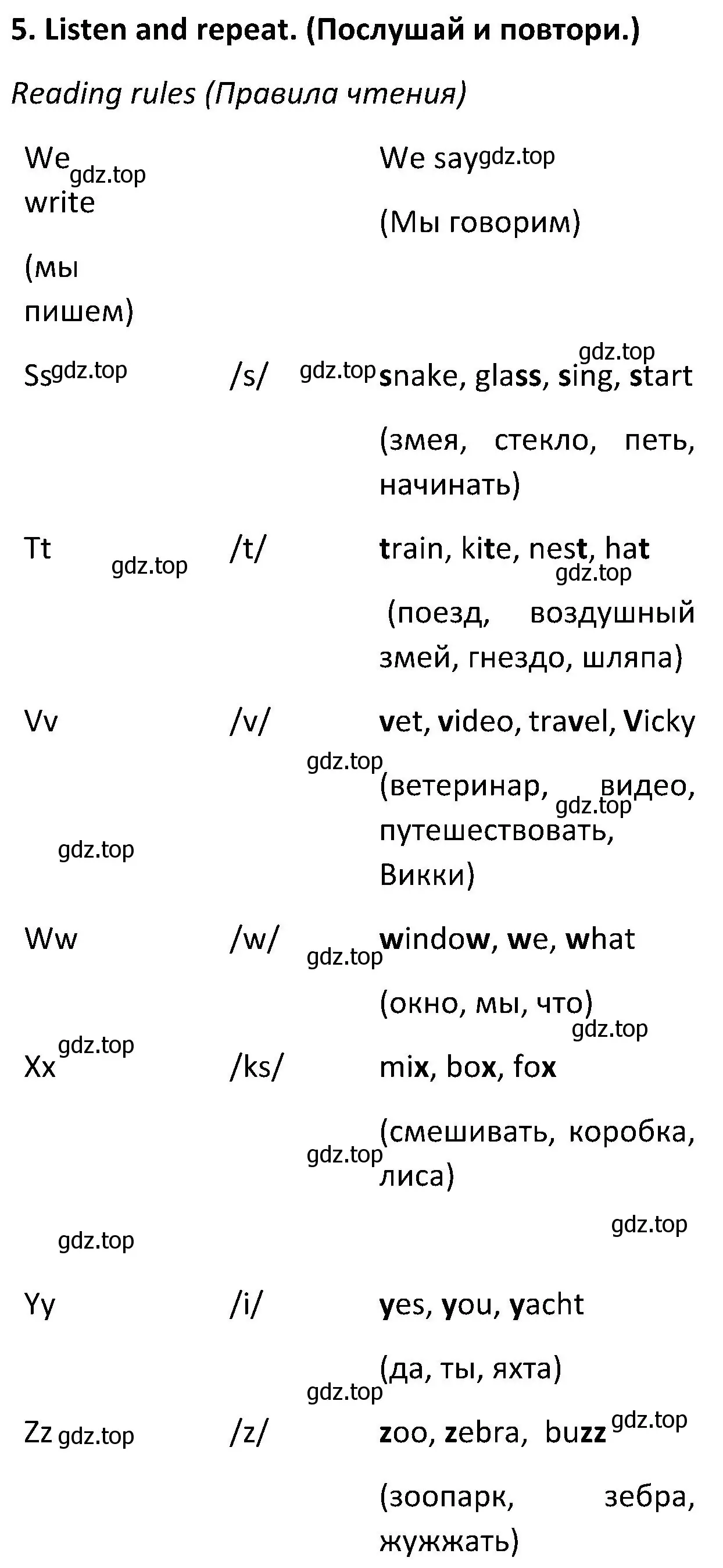 Решение 2. номер 5 (страница 16) гдз по английскому языку 5 класс Ваулина, Дули, учебник