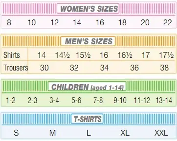 Рисунок. Look at the UK clothing sizes. Are sizes the same in Russia?