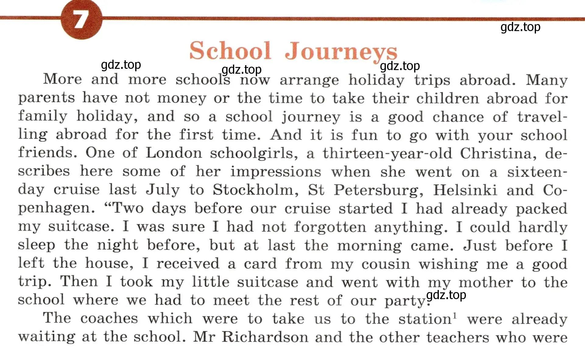 Условие  School Journeys (страница 61) гдз по английскому языку 5 класс Верещагина, Афанасьева, книга для чтения