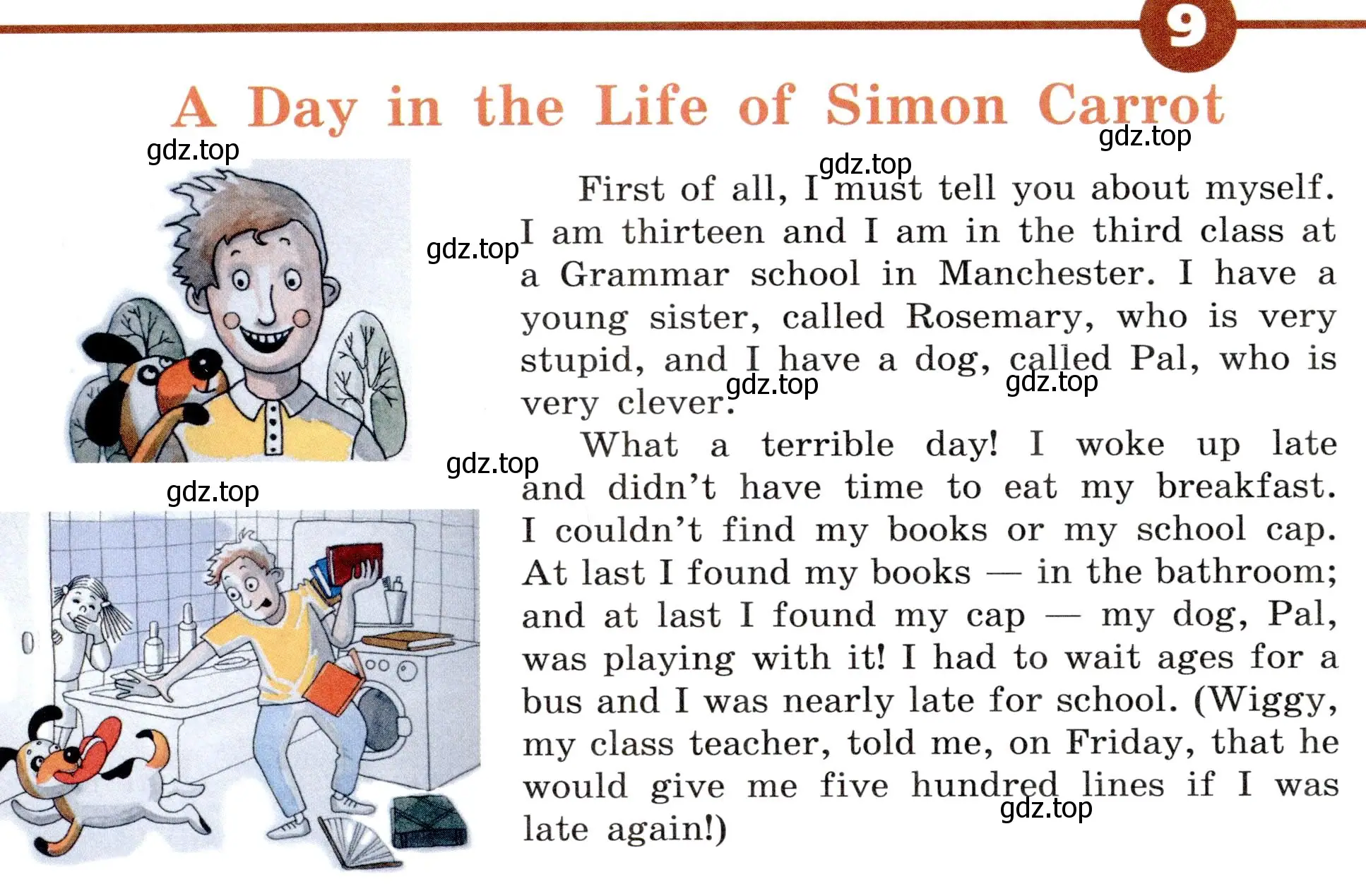 Условие  A Day in the Life of Simon Carrot (страница 64) гдз по английскому языку 5 класс Верещагина, Афанасьева, книга для чтения