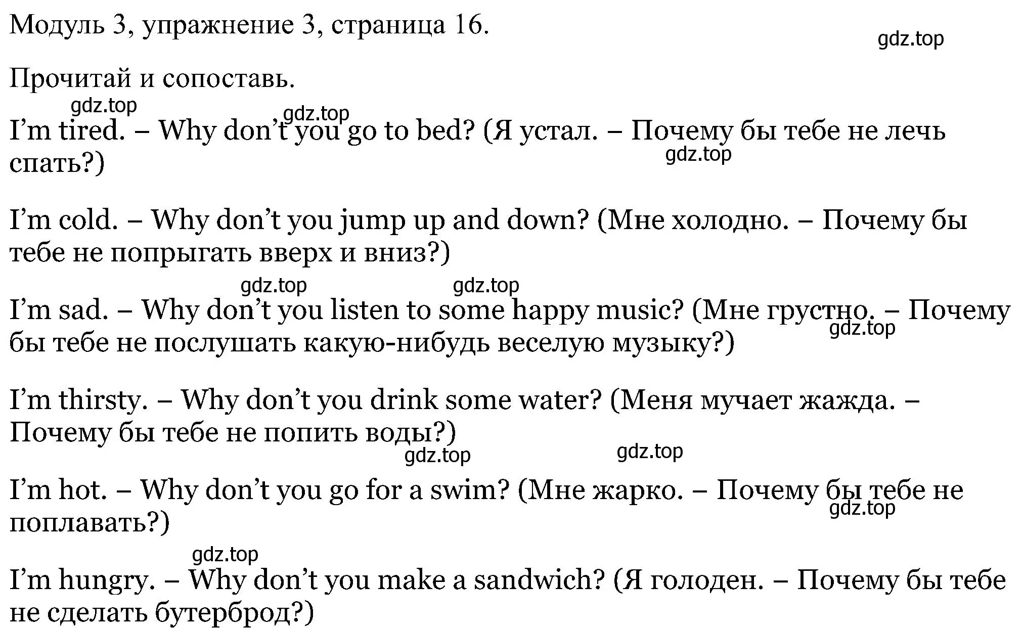 Решение номер 3 (страница 16) гдз по английскому языку 5 класс Вербицкая, Твердохлебова, рабочая тетрадь