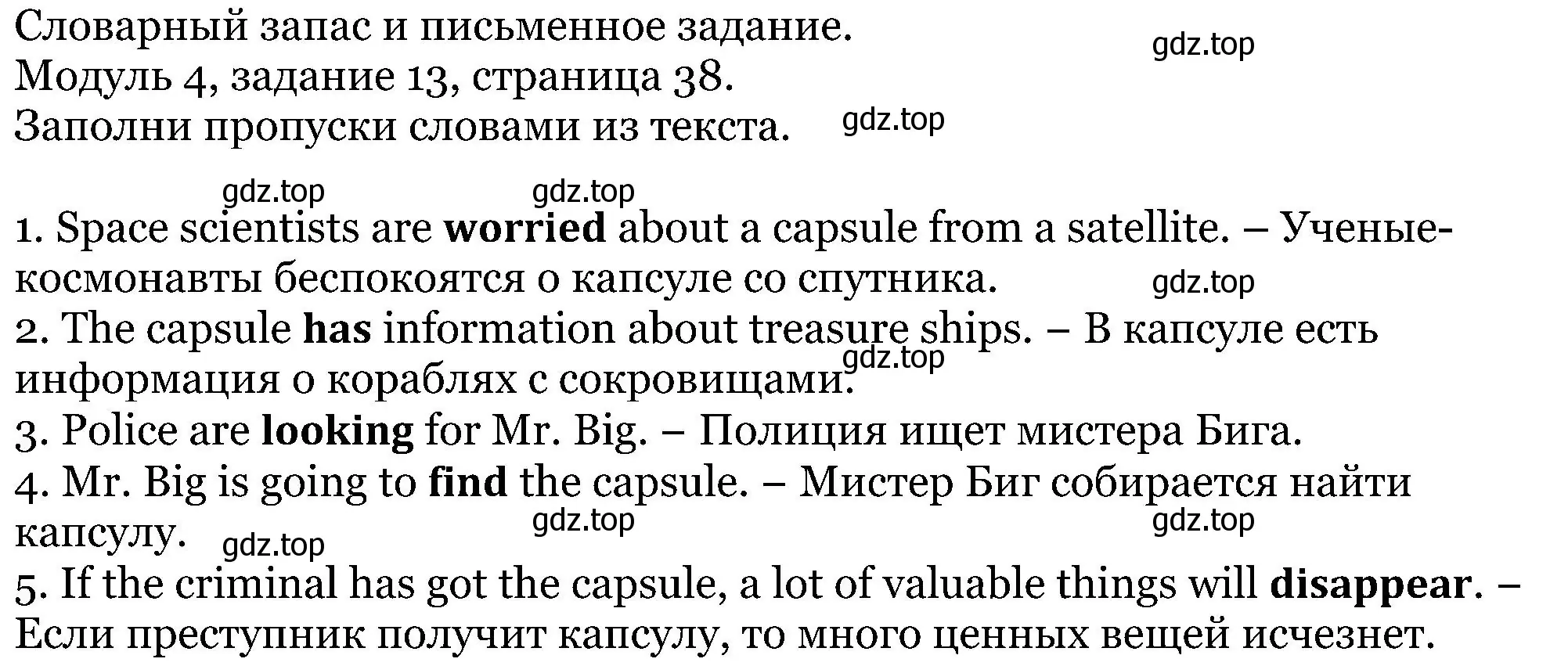 Решение номер 13 (страница 38) гдз по английскому языку 5 класс Вербицкая, Эббс, учебник 1 часть