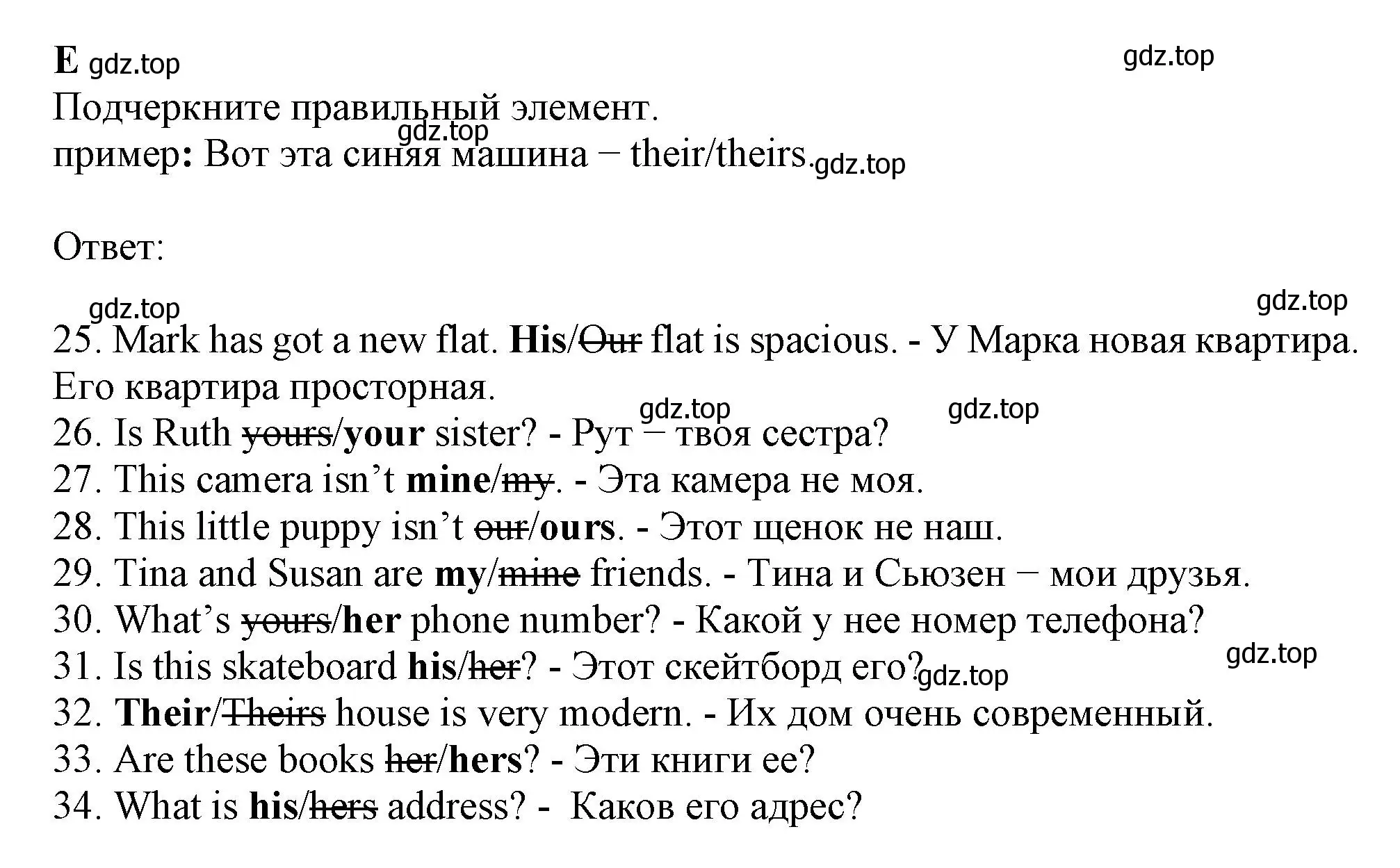 Решение  E (страница 10) гдз по английскому языку 6 класс Ваулина, Дули, контрольные задания