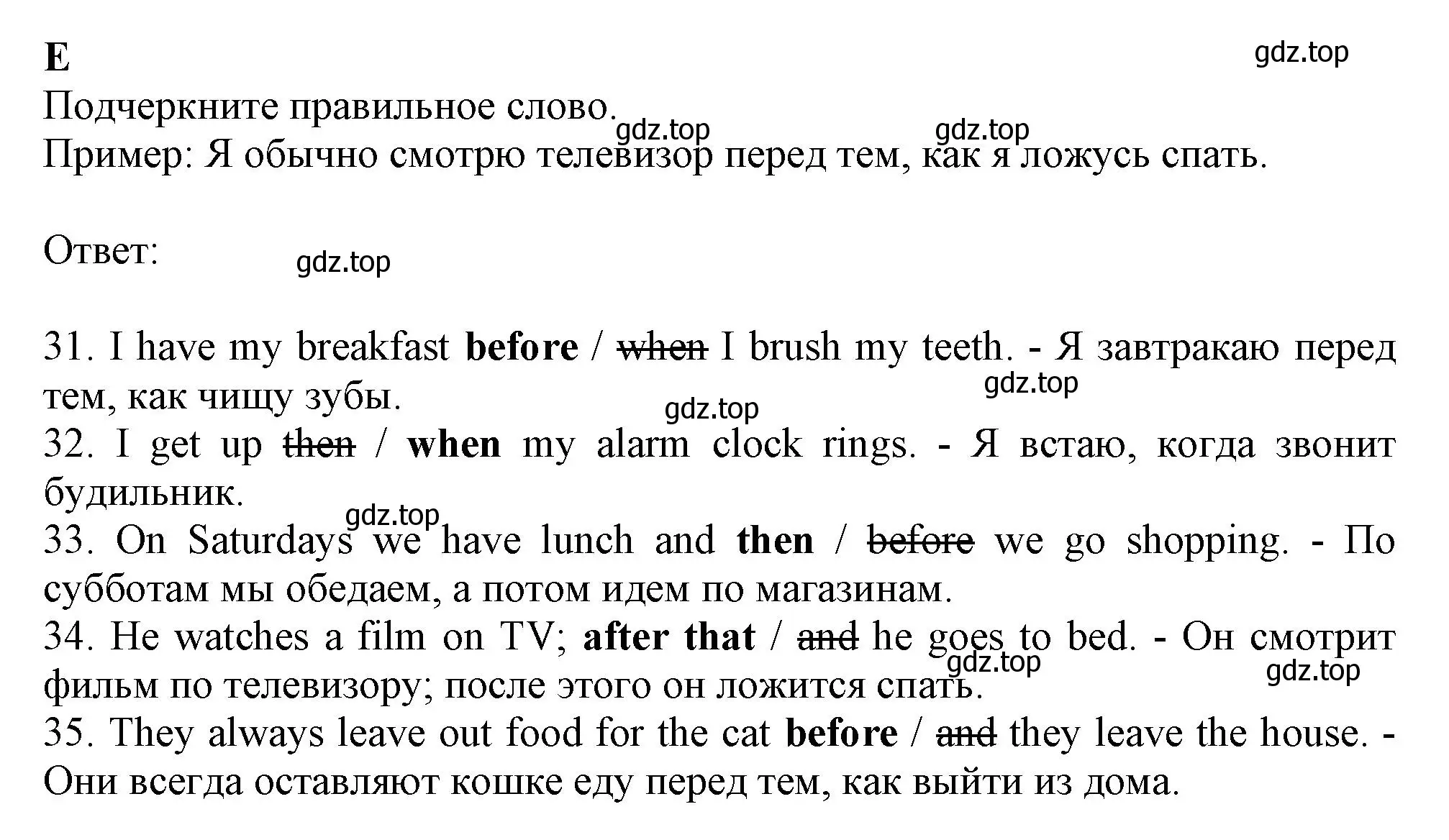 Решение  E (страница 30) гдз по английскому языку 6 класс Ваулина, Дули, контрольные задания